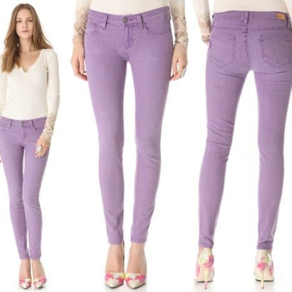 Paige Verdugo Ultra Skinny Jeans Size 27 Purple Berry